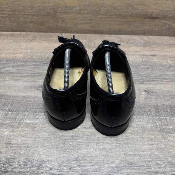 Bostonian Black Leather Tasseled Wingtip Loafers Men's Size 11 - Picture 3 of 6